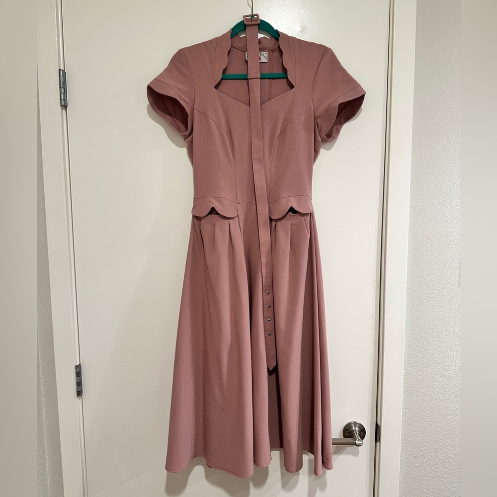 Miss Candyfloss Angelina Dress in Rose, Size Small